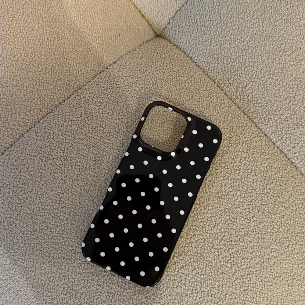 Society6 Black and White Polka Dot iPhone 16 Pro Max Case